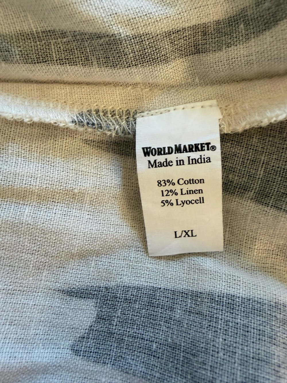 Cost Plus World Market Black & White Print Sleeveless Bohemian Maxi Dress L/XL - Picture 6 of 9